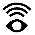 Svart symbol för syntolkning.